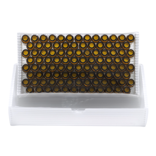 2ml Amber Glass Vial Graduated With Label Patch