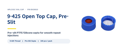 9-425 Open Top Cap Pre-Slit - spec banner BX30010