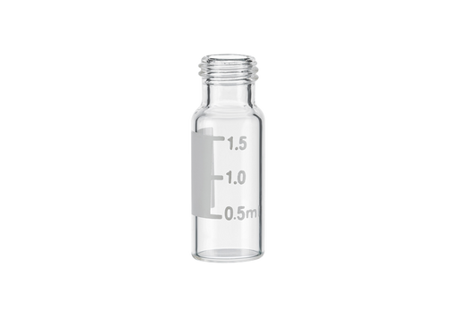 2ml Clear Glass Vial Graduated With Label Patch